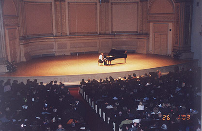 Fot. Staś Drzewiecki w Carnegie Hall