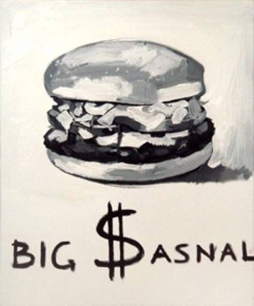 The Krasnals, Whielki Krasnal: „Big $asnal”, olej, 2008. Fot. archiwum The Krasnals 