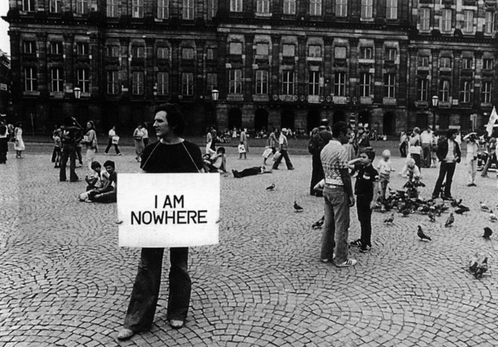 Endre Tót, „Outdoor Texts”, Amsterdam, 1980, fot. Archiwum E. Tóta