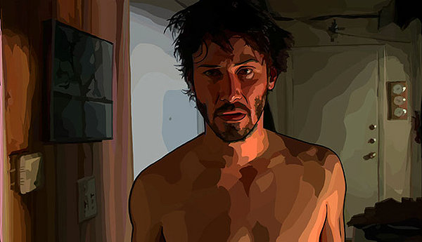 Kadr z filmu „A Scanner Darkly”, reż. Richard Linklater (źródło: materiał prasowy wydawcy)