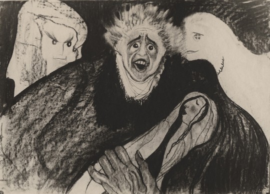 Stanisław Ignacy Witkiewicz, Strach przed samym sobą, reprodukcja rysunku, ok.1914 (dzięki uprzejmości Stefana Okołowicza)