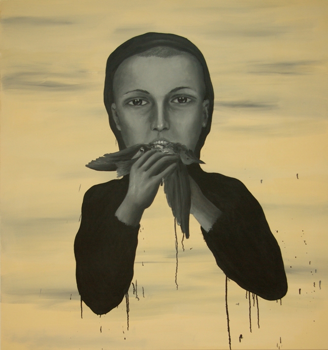 Małgorzata Wielek-Mandrela, „Portret pamięciowy nr 4”, 2009, akryl, płótno (dzięki uprzejmości Galerii Strefa A w Krakowie)