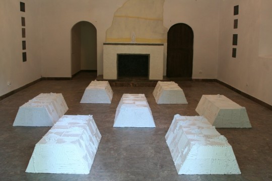 Projekt Uwe Schloena w Galerii Kaplica Centrum Rzeźby Polskiej w Orońsku (źródło: materiały Kwartalnika Rzeźby Orońsko)