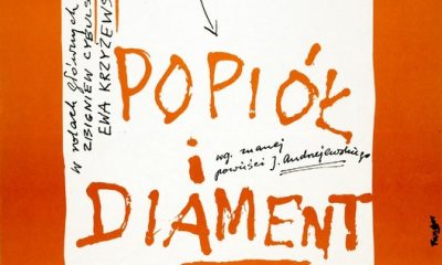 Plakat do filmu „Popiół i diament”, reż. Andrzej Wajda (ze zbiorów i dzięki uprzejmości Muzeum Kinematografii w Łodzi)