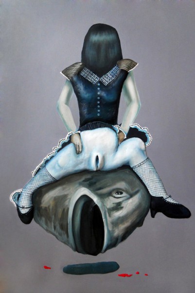 Monika Mausolf, „Portret Barbary U.”, 2013, technika mieszana, 90×120 cm (źródło: materiały prasowe organizatora)