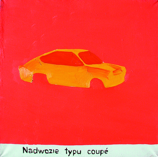 Wilhelm Sasnal, „Nadwozie typu coupé”, olej, płótno, 1999, dzięki uprzejmości Galerii Zderzak