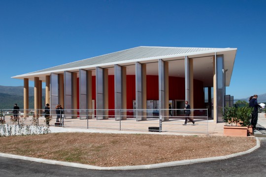 Paper Concert Hall, 2011, L’Aquila, Włochy, fot. Fabio Mantovani (źrodło: materiały prasowe The Pritzker Architecture Prize 2014)