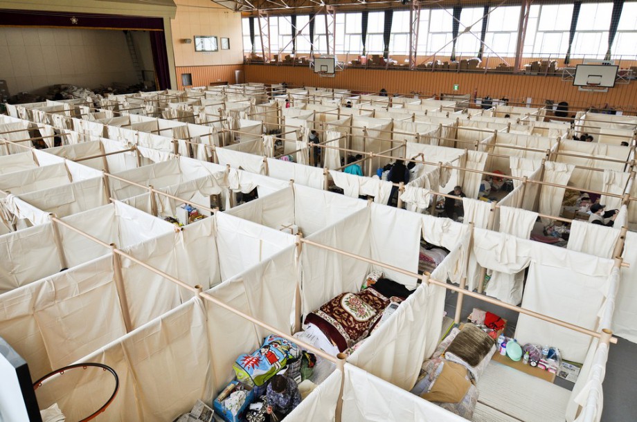 Paper Partition System 4, 2011, Japonia, fot. Voluntary Architects’ Network (źródło: materiały prasowe The Pritzker Architecture Prize 2014)