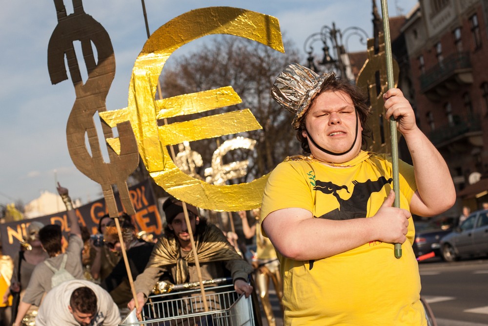 „Chciwość. Miasta” – protest, fot. Mieszko Stanisławski (dzięki uprzejmości artysty)