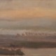 Józef Chełmoński, „Mgły poranne”, po 1900 roku, olej, płótno naklejone na tekturę, 26,5 × 40 cm, własność prywatna (źródło: dzięki uprzejmości Moniki Nowakowskiej)