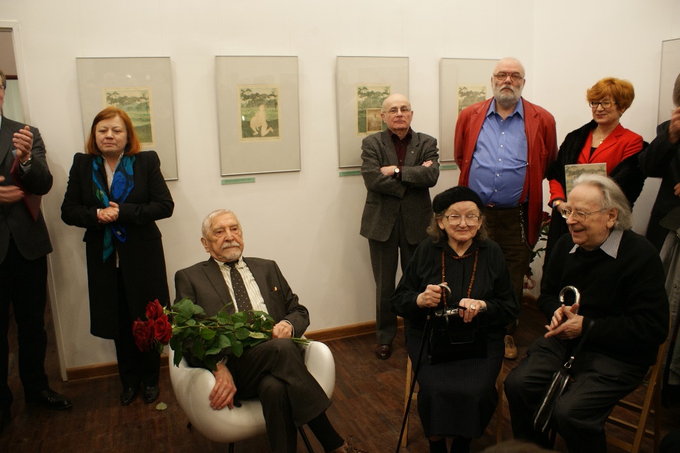 Jubileusz profesora Leszka Rózgi, Galeria Re: Medium, 18 marca 2014, fot. Adriana Michalska/Miejska Galeria Sztuki w Łodzi (źródło: dzięki uprzejmości Moniki Nowakowskiej)