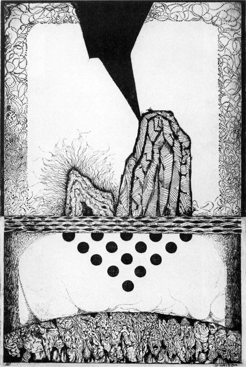 Leszek Rózga, „Przenikanie”, 1968, akwaforta, 50 × 32,5 cm (źródło: dzięki uprzejmości artysty)