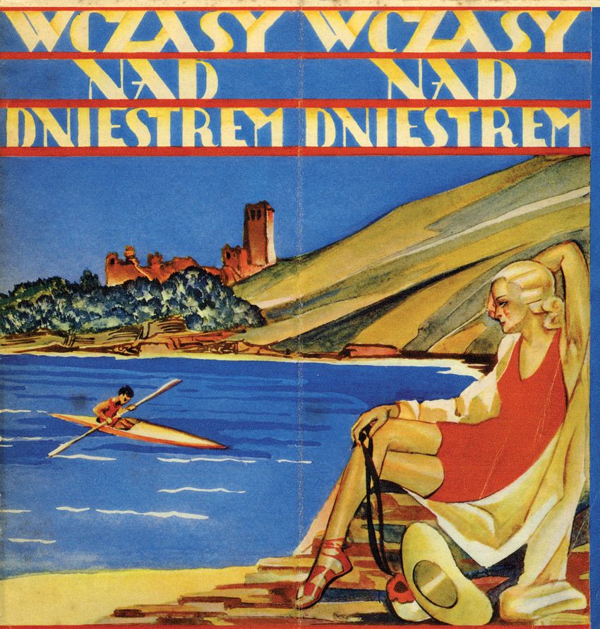 Okładka folderu „Wczasy nad Dniestrem”, 1939, kolekcja Tomasza Kuby Kozłowskiego (źródło: materiały Kwartalnika Karta)