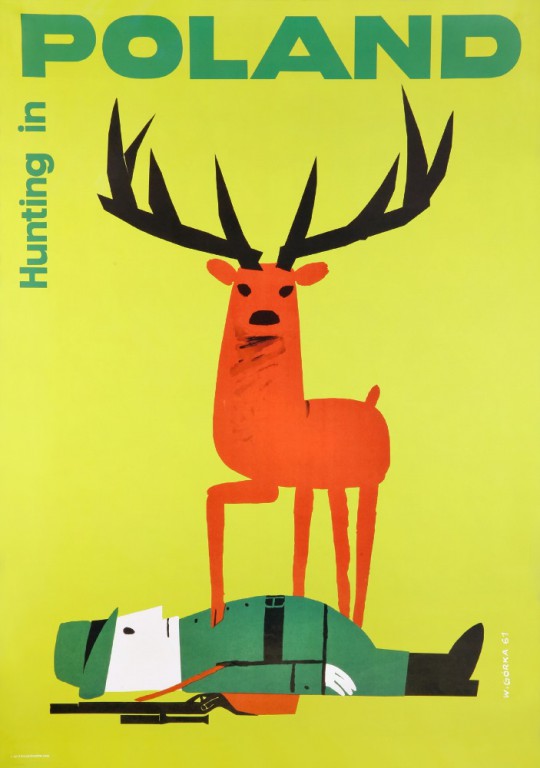 Wiktor Górka, „Hunting in Poland”, 1961, fot. Jan Gaworski, wystawa „Ecce Animalia”, CRP w Orońsku, 2014 (źródło: dzięki uprzejmości organizatora)