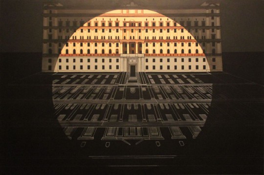 Celina Kannunikava, „Twierdza Andropowa”, 2013, akryl na płótnie, 140 × 210 cm (źródło: dzięki uprzejmości Marty Smolińskiej)