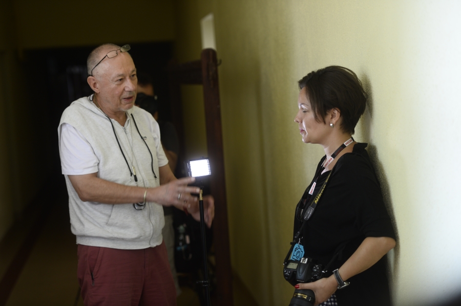 Bogdan Dziworski Masterclass, 8. Festiwal Filmu i Sztuki Dwa Brzegi w Kazimierzu Dolnym, 2014, fot. Jarosław Antoniak (źródło: dzięki uprzejmości organizatorów)