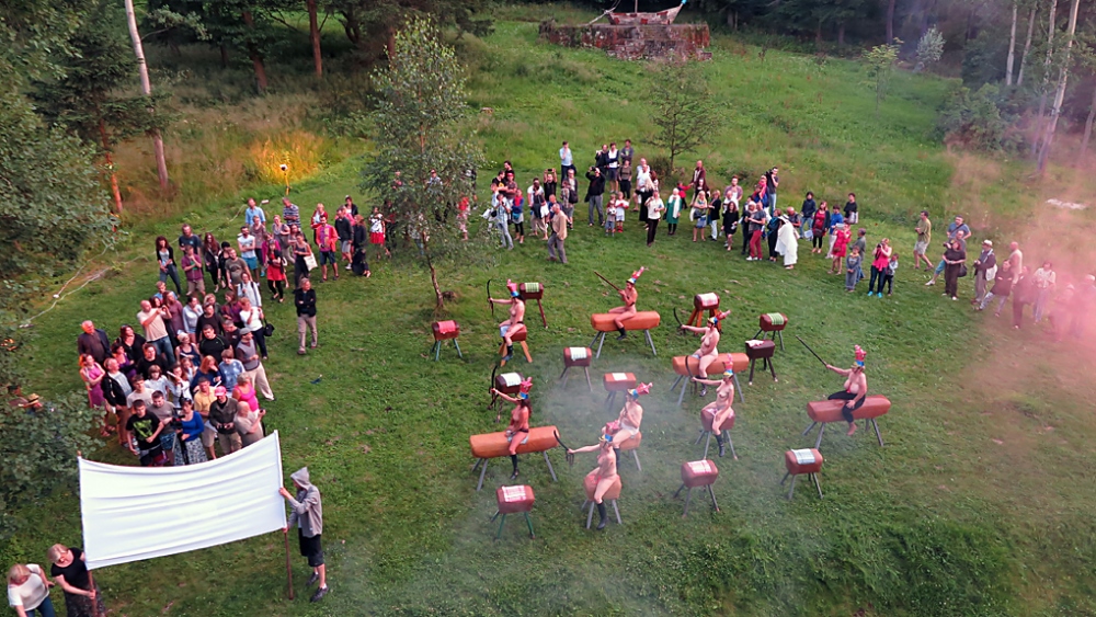 IV Międzynarodowy Festiwal Sztuki Efemerycznej Konteksty w Sokołowsku, 2014, fot. Marcin Polak, Jerzy Grzegorski (źródło: archiwum Fundacji In Situ)