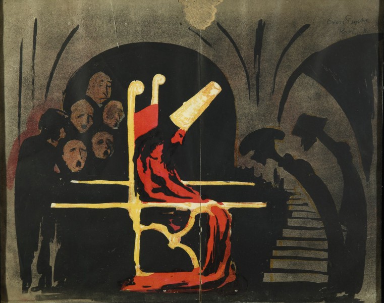 Karol Frycz, „Król w podziemiach” do sztuki Jerzego Żuławskiego „Eros i Psyche”, 1904 (źródło: materiały prasowe Muzeum)