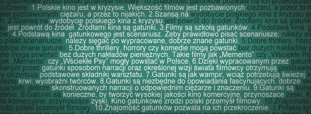 Manifest kina gatunkowego, proj. graficzny Stefan M. Ronisz (źródło: dzięki uprzejmości Pawła Jaskulskiego)