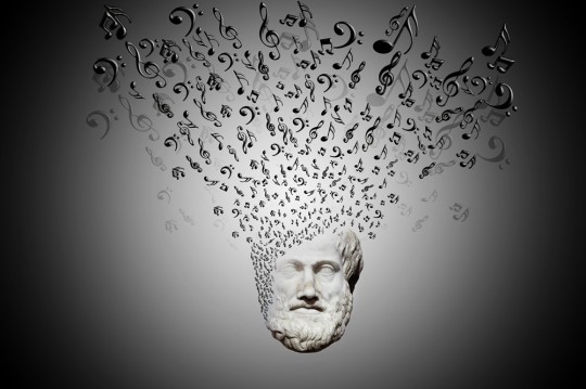„Muzyczny przewodnik po podstawach filozofii”, grafika autorstwa Justyny Ciesielskiej (źródło: dzięki uprzejmości autora)