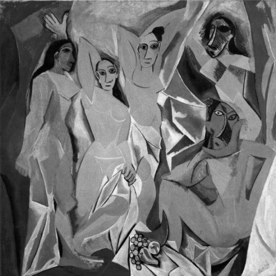 Pablo Picasso, „Panny z Awinionu”, 1907 (źródło: materiały miesięcznika „Odra”)