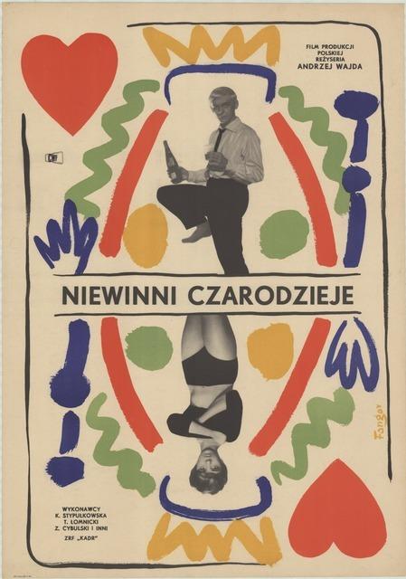 Plakat do filmu „Niewinni czarodzieje”, aut. Wojciech Fangor, Polska, 1960 (źródło: Archiwum Muzeum Kinematografii w Łodzi, dzięki uprzejmości Muzeum)