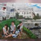 Xiaodong Liu, „Time” (2014) – indywidualnie tworzone portrety młodych mieszkańców Gwangju zestawione w jedną kompozycję na tle Uniwersytetu Chonnam. Gwangju Biennale, fot. E. Wójtowicz (źródło: dzięki uprzejmości autorki)