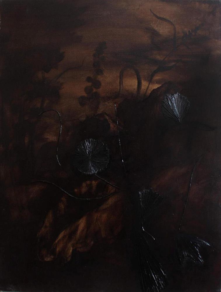 Cyryl Polaczek, „Rośliny”, olej, płótno, 80x60, 2014, fot. Galeria Sztuki w Legnicy (źródło: materiały organizatorów)