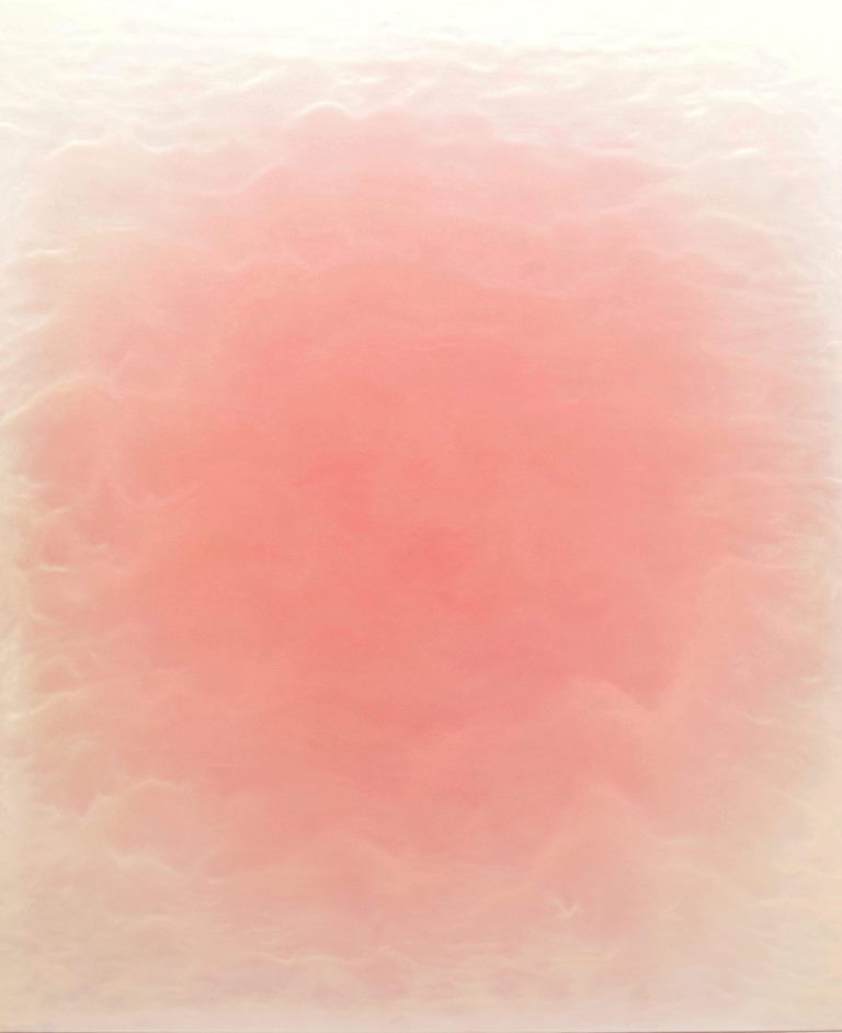 Daniel Cybulski, „Ciało obrazu”, lakier syntetyczny, farba ftalowa, płótno, 160x130, 2014, fot. Galeria Sztuki w Legnicy (źródło: materiały organizatorów)