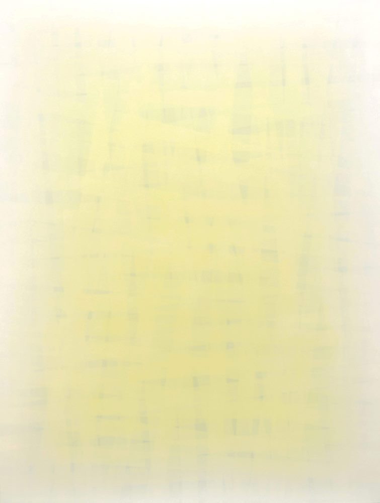 Daniel Cybulski, „Strefa komfortu”, lakier syntetyczny, płótno, 160x120, 2014, fot. Galeria Sztuki w Legnicy (źródło: materiały organizatorów)