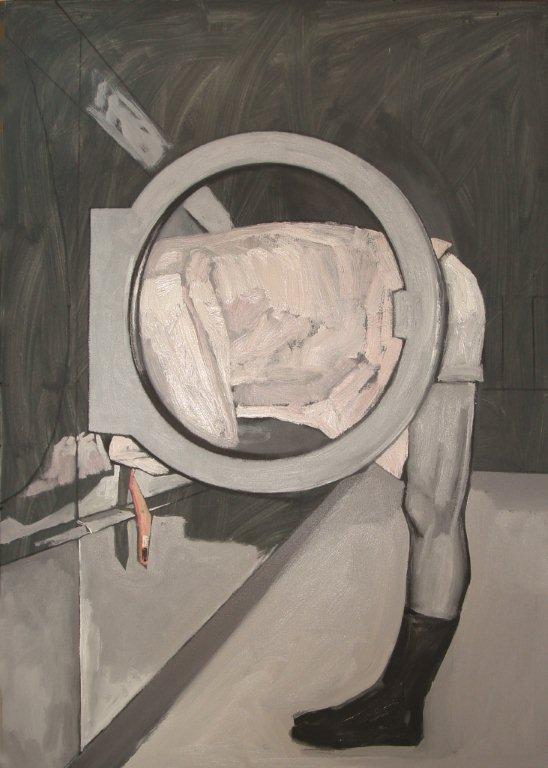 Whielki Krasnal, „Pranie mózgu”, 2008, olej, płótno, 100x73 cm, fot. The Krasnals (źródło: dzięki uprzejmości autora)