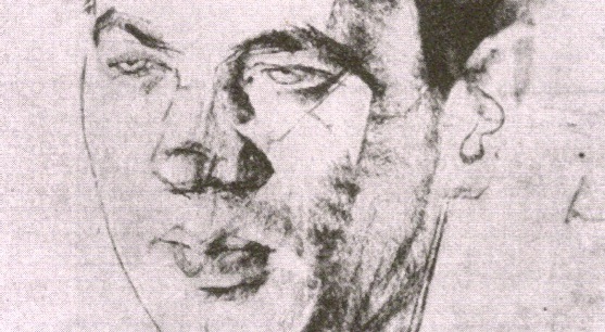 Józef Czechowicz, rys. Jan Wydra, 1937 – fragment (źródło: Wikimedia Commons)