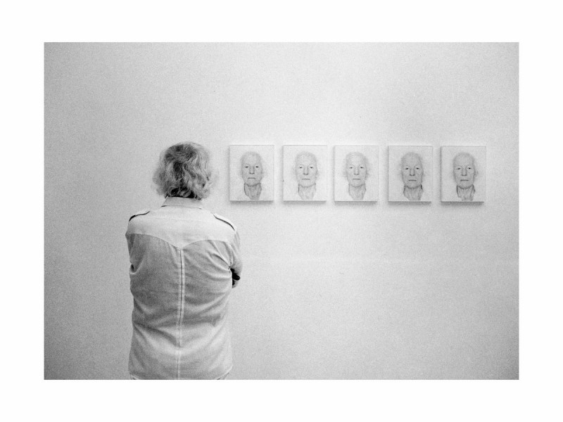 Roman Opałka na Biennale w Wenecji, 7 X 1995, fot. Czesław Czapliński (źródło: materiały prasowe organizatora)