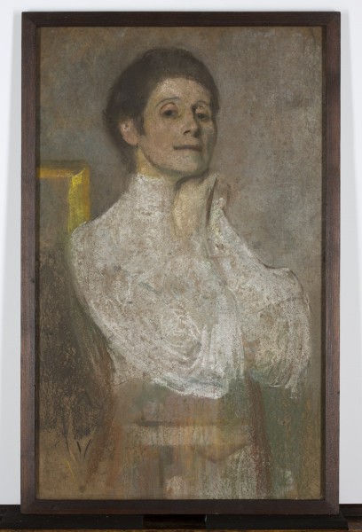 Olga Boznańska, „Autoportret”, ok. 1906, pastel, gwasz, kredka, tektura, 74 × 43,5 cm, Muzeum Narodowe w Warszawie, nr inw. 158 053 MNW (źródło: materiały prasowe organizatora)