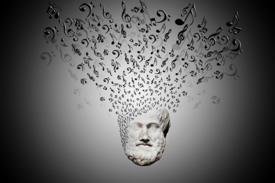 „Muzyczny przewodnik po podstawach filozofii”, grafika autorstwa Justyny Ciesielskiej (źródło: dzięki uprzejmości autora)