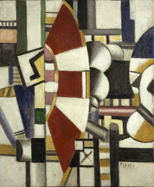 Fernand Léger, „La Roue rouge [Czerwone koło]”, 1920, olej, płótno, 65 × 54, Centre Pompidou, Paryż (źródło: materiały prasowe MNW)