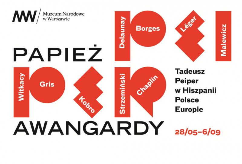 Wystawa „Papież awangardy. Tadeusz Peiper w Hiszpanii, Polsce, Europie” – plakat (źródło: materiały prasowe MNW)