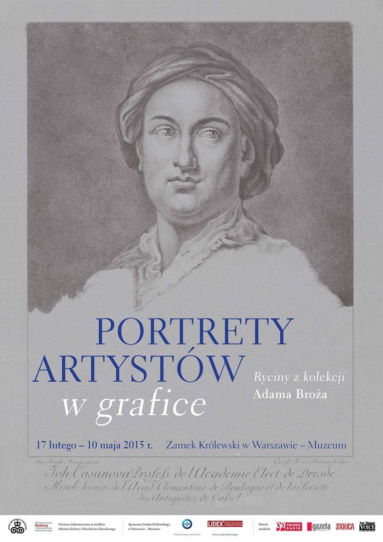 „Portrety artystów w grafice”, Zamek Królewski w Warszawie, 2015, plakat (źródło: materiały prasowe)
