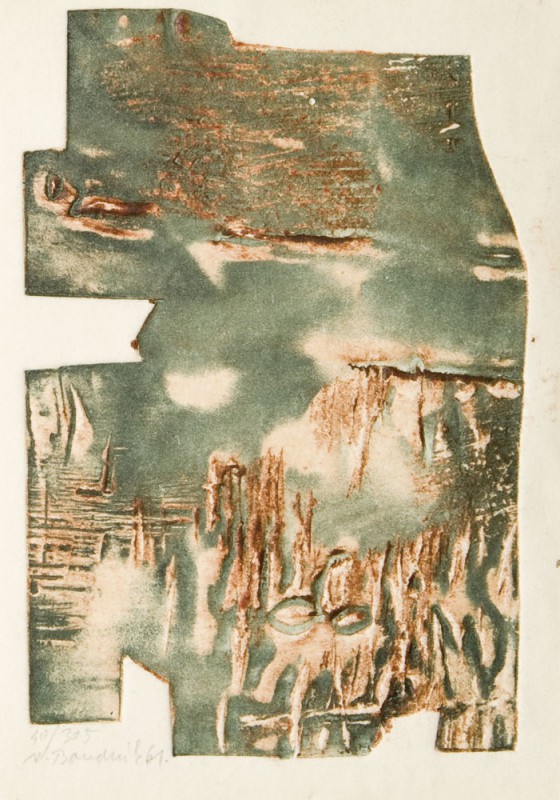 Vladimir Boudnik, „Grafika aktywna”, 1961, własność prywatna (źródło: materiały prasowe Mazowieckiego Centrum Sztuki Współczesnej Elektrownia)