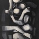 Jadwiga Maziarska, „Posąg krążącej siły”, 1949, olej, płótno, Muzeum Śląskie w Katowicach (źródło: materiały prasowe Zachęty Narodowej Galerii Sztuki)