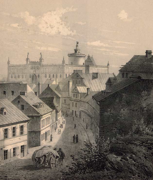 Adam Leure, widok na Zamek Lubelski, 1860 (źródło: Fundacja Brama Grodzka Teatr NN/Wikimedia Commons)