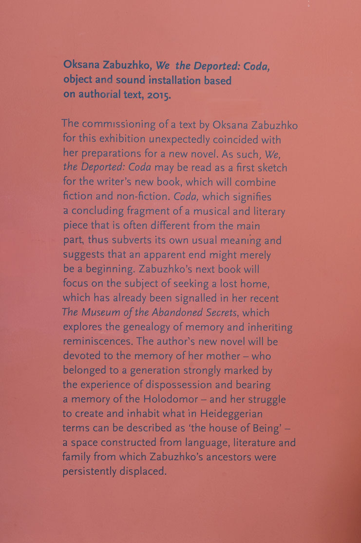 Oksana Zabużko, wystawa „Dispossession”, Biennale w Wenecji, 2015 (źródło: materiały prasowe organizatora)