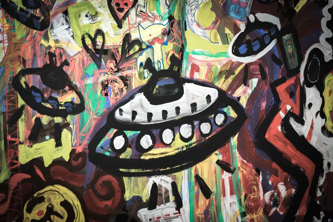 Wystawa Krzysztofa Skarbka i Piotra Saula „Nasz kosmos” w Galerii Entropia, Wrocław, 2015 (źródło: dzięki uprzejmości autorki tekstu)