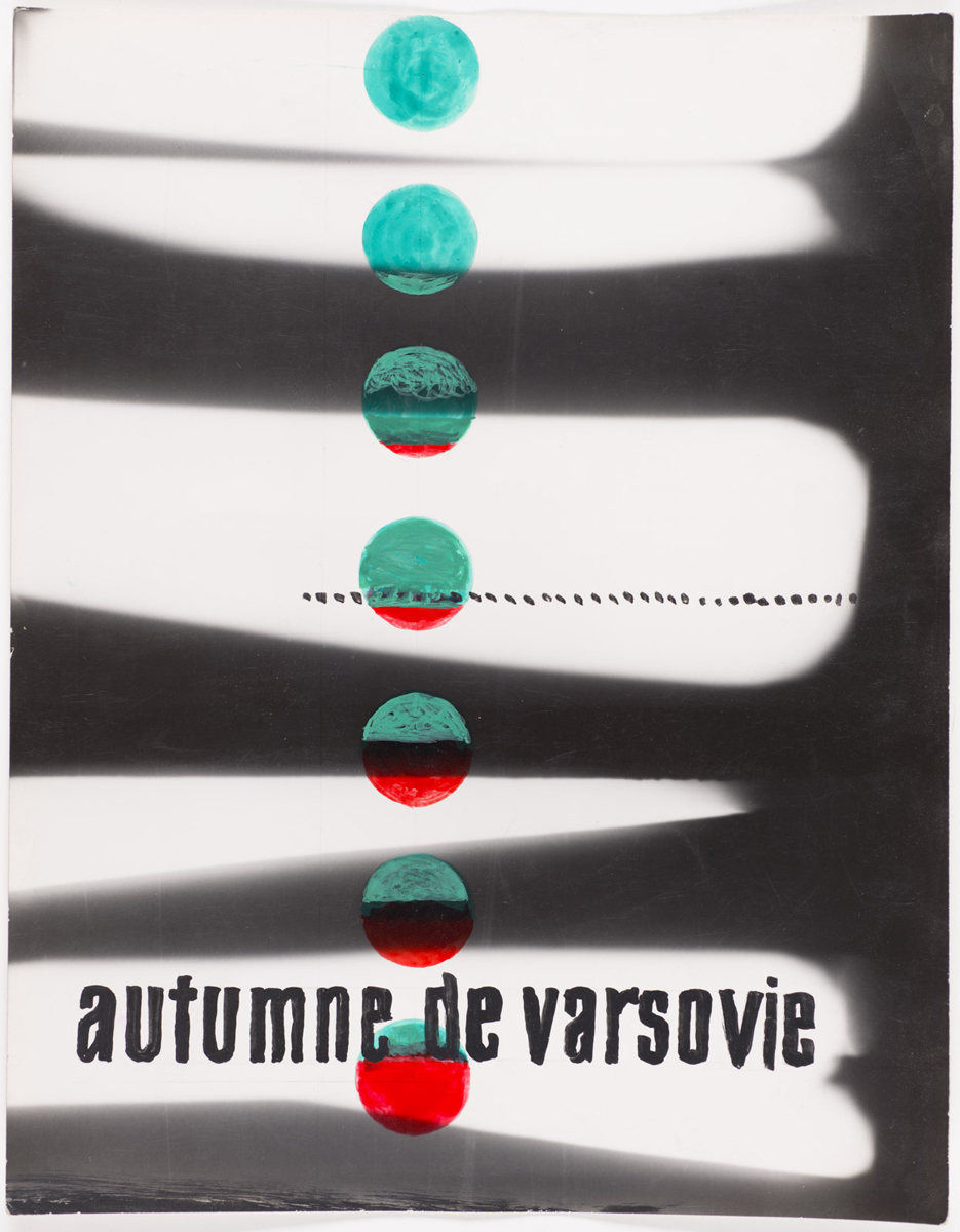 Wojciech Zamecznik, studium do projektu plakatu Międzynarodowego Festiwalu Muzyki Współczesnej „Warszawska Jesień”, 1962, © J. i S. Zamecznik / Fundacja Archeologia Fotografii