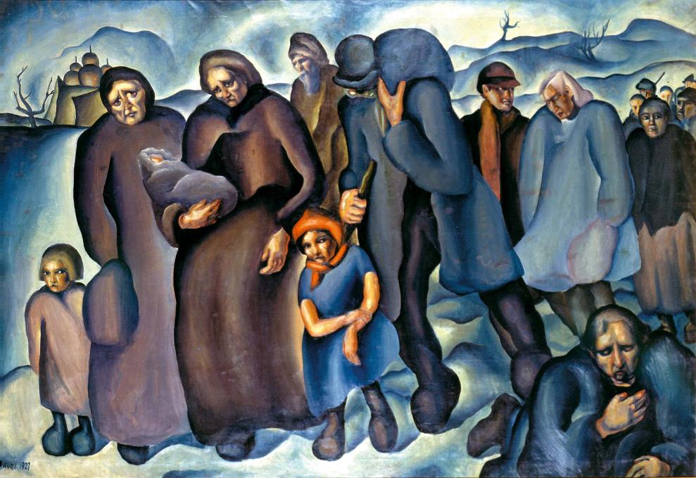 Konštantín Bauer, „Uchodźcy”, 1927, olej, płótno, Východoslovenská galéria Košice (źródło: mat. prasowe organizatora)