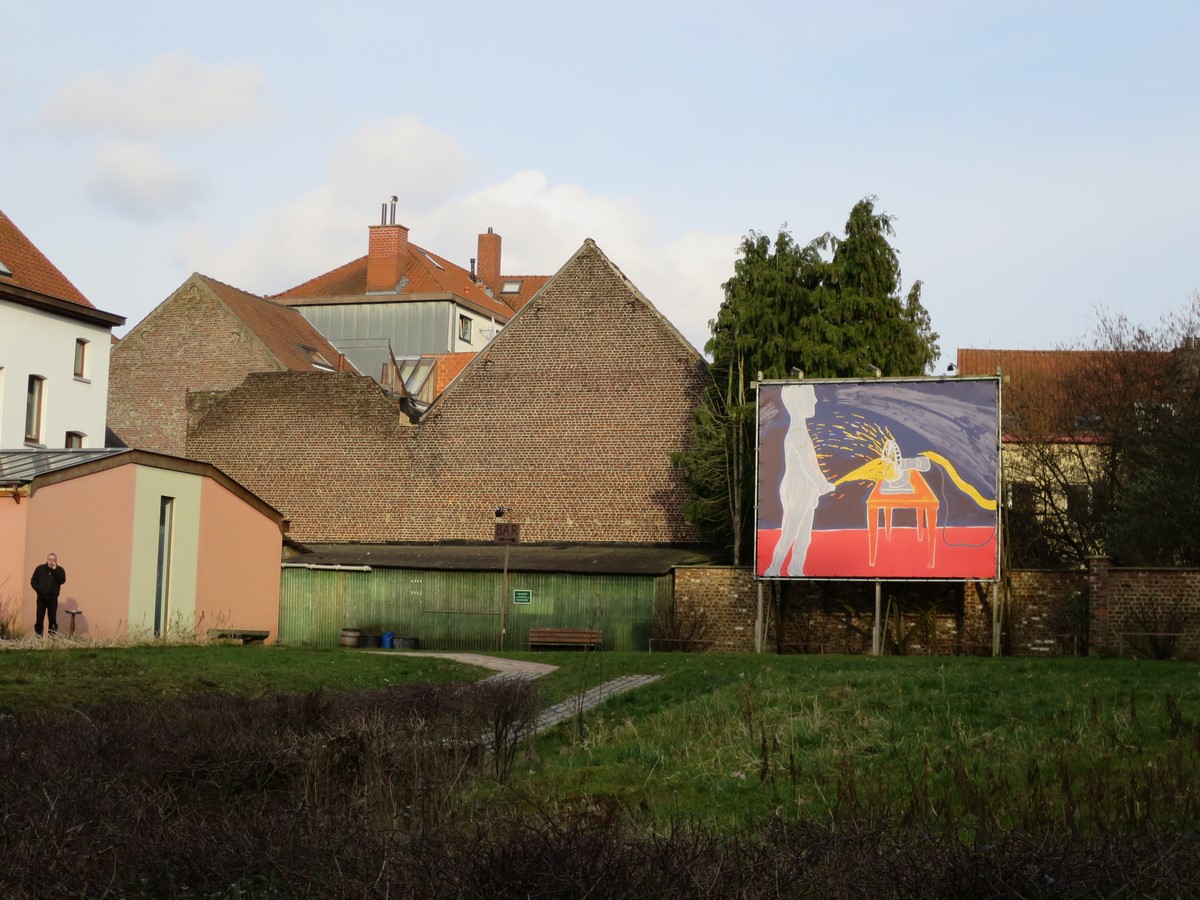Fred Escher, banner, Atelier 340, Bruksela (źródło: dzięki uprzejmości organizatora)
