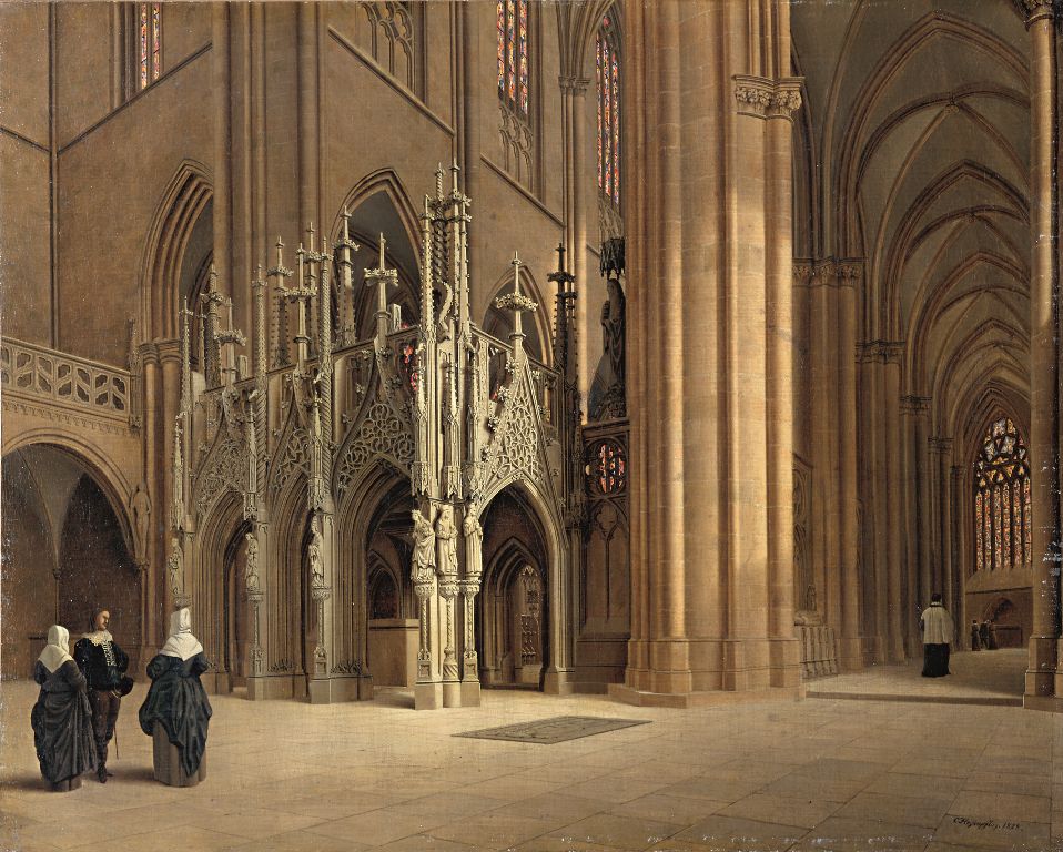 Carl G.A. Hasenpflug, „Lektorium w katedrze halberstackiej”, 1828, Muzeum Miejskie Wrocławia, 2016 (źródło: dzięki uprzejmości Muzeum)