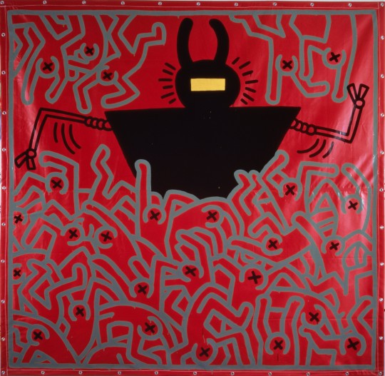 Keith Haring, „Untitled”, 1983, © bpk/Nationalgalerie im Hamburger Bahnhof, SMB, Sammlung Marx. Zdjęcie: Jochen Littkemann (źródło: materiały prasowe organizatora wystawy)
