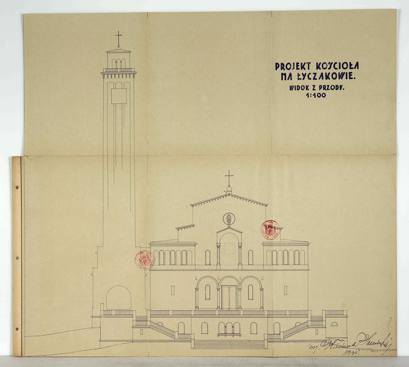 Tadeusz Obmiński, projekt kościoła Matki Boskiej Ostrobramskiej, 1931, zbiory Muzeum Architektury we Wrocławiu (źródło: materiały prasowe organizatora)
