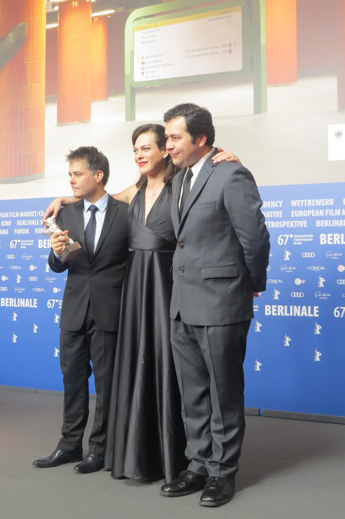 Sebastian Leilo, Daniela Vega, Gonzalo Maza, Berlinale 2017, fot. A. Hołownia (źródło: dzięki uprzejmości autorki)